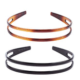 Double-layered Thin Toothed Hair Hoop Korean Anti-slip Pressure Hair Versatile Head Hoop Resin Elastic Headband Hair Accessories