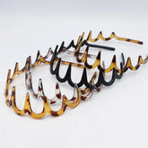 Fashion Wave Headbands for Women Color Retro Tortoiseshell Toothed Non-slip Hair Bands Girl Face Headbands Hair Accessories