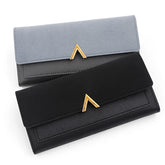 New wallet fashion simple wallet pu tri-fold bag long wallet wallet multi-card slot card bag clutch bag for women
