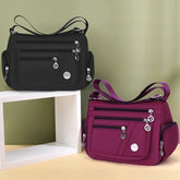 Waterproof Large Capacity Women Crossbody Bag Tote Casual Nylon Shoulder Bag Purse Handbag Lightweight Travel Messenger Bag