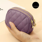 New Brand Coin Purse Key Ring Pendant Storage Bag Double Zipper Large Capacity Multi-card Slots Card Holder For Women Girls