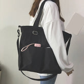 Women Canvas Single Shoulder Bags Large Capacity Hand Bucket Bag Female Crossbody Bags Casual Tote Purses Waterproof Oxford Bags