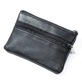 Black Men Business Coin Purse Women Small Bag Wallet Change Purses Zipper Money Bags Mini Wallets Leather Key Holder Cases