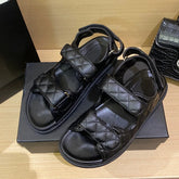 2025 High Quality Summer Fashion Leather Women's Sandals Female Flats for Women's Rome Platform Sandals for Women 34-41