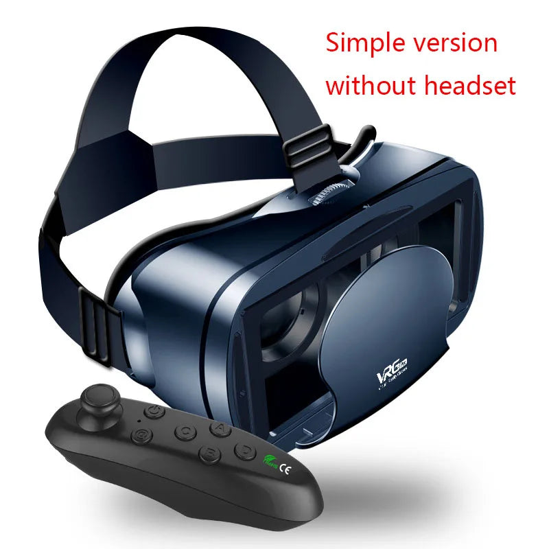 2023 New 3D VR Smart Glasses Headset Virtual Reality VR Glasses Phone Full Screen Wide Angle Lens with Controller Headset 5-7