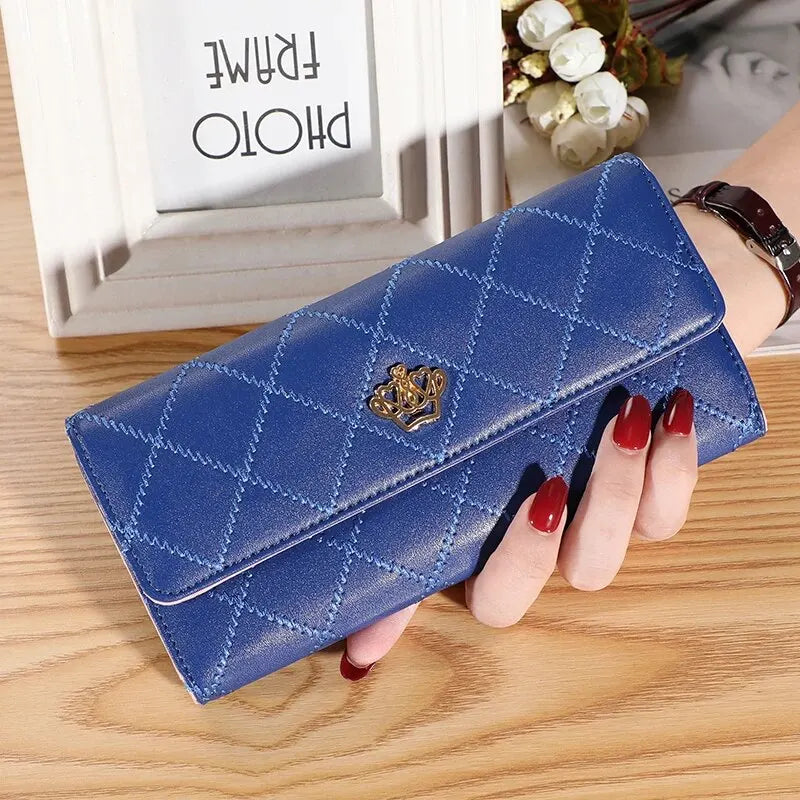 KISMIS Wallets for Women Cute Pink Pocket Womens Wallets Purses Plaid PU Leather Long Wallet Hasp Phone Bag Money Coin Pocket Ca