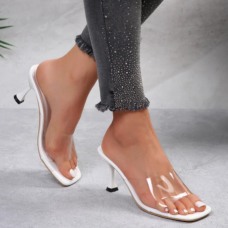Summer New Hot-selling Fashionable Women's High-heeled Sandals Lightweight Non-slip Outdoor Sexy Women's Sandals Large Size 43