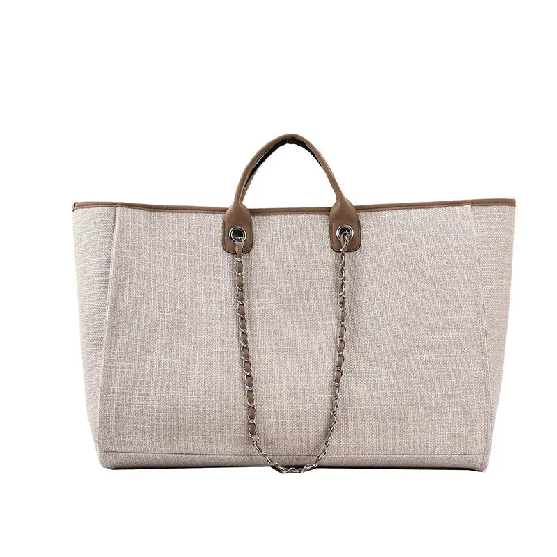 2024 New Women's Shoulder Bag Bucket Bag Fashion Large Capacity Handbag Chain Tote Travel Totes Weekend Jumbo Canvas Bags