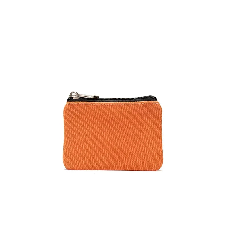 New DIY Canvas Coin Purse Simple Fabric Small Coin Pouch Change Purse Portable Cotton Card Holder Storage Bag Mini Wallet