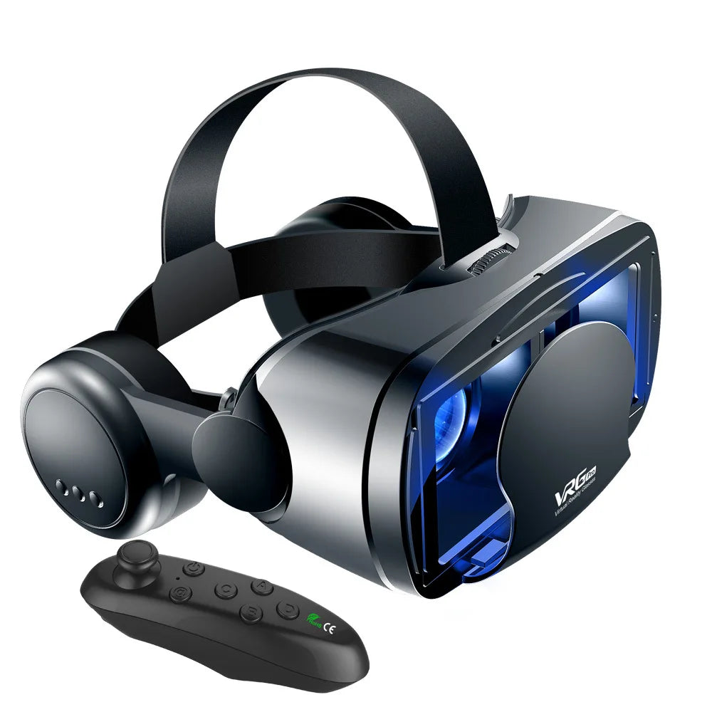2023 New 3D VR Smart Glasses Headset Virtual Reality VR Glasses Phone Full Screen Wide Angle Lens with Controller Headset 5-7