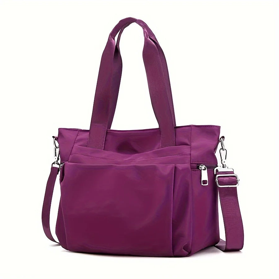 Simple and stylish large capacity women's bag, nylon cloth bag, lightweight and versatile single shoulder bag, casual handbag, c