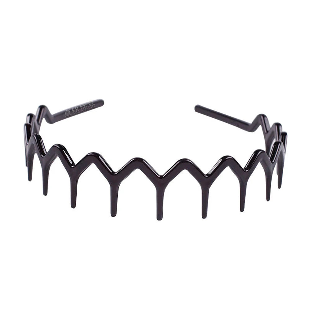 Girls Headband Hair Comb Zigzag Band Notched Headband Woman Hairbands Non-Slip Wave Comb Headwear DIY Styling Hair Accessories