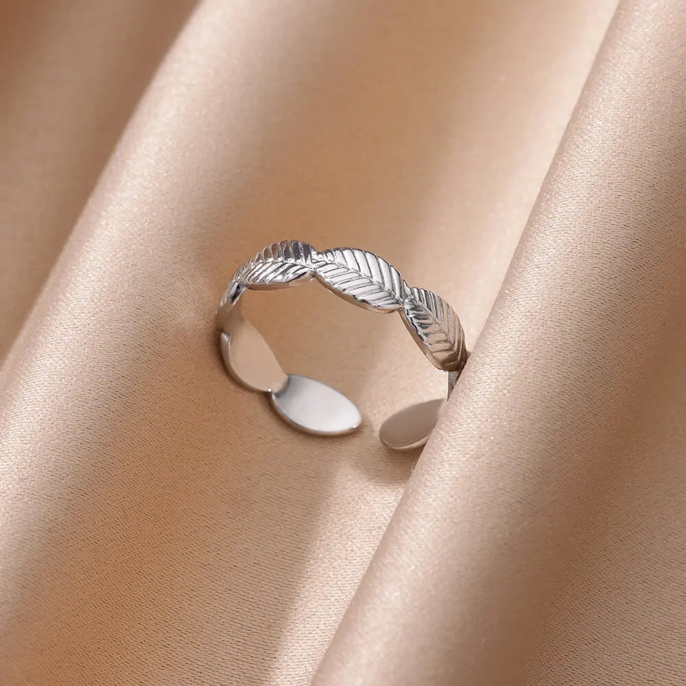 Gold Color Stainless Steel Heart Shape Open Ring For Women Non-Discoloration Fashion Exquisite Aesthetic Romantic Couple Jewelry