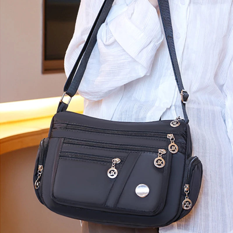 Waterproof Large Capacity Women Crossbody Bag Tote Casual Nylon Shoulder Bag Purse Handbag Lightweight Travel Messenger Bag