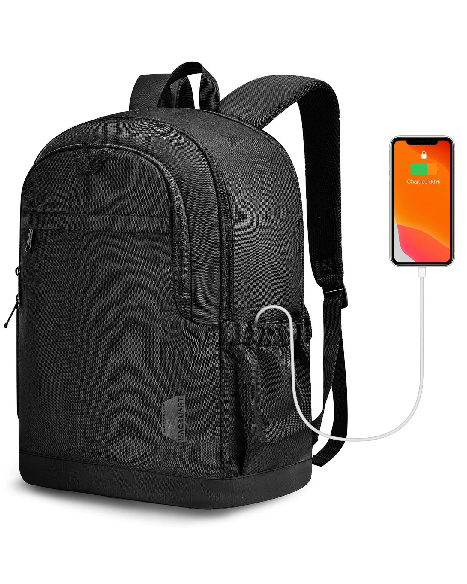 BAGSMART Men's Backpack Anti-theft Large Waterproof Women School Bags Travel Bussiness Laptop Backpacks with USB Charging Port