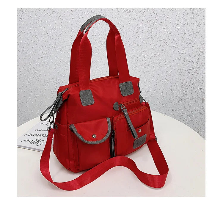 Nylon Women Shoulder Bag Fashion Handbags Waterproof Crossbody Bag Large Capacity Multifunctional Tote Travel Messenger