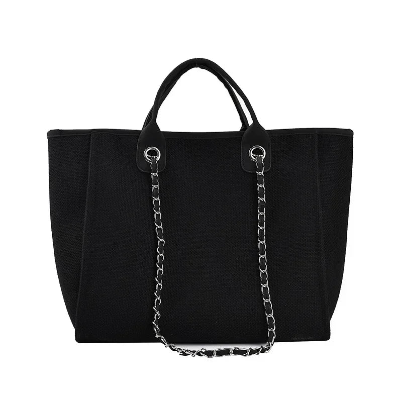 2024 New Women's Shoulder Bag Bucket Bag Fashion Large Capacity Handbag Chain Tote Travel Totes Weekend Jumbo Canvas Bags