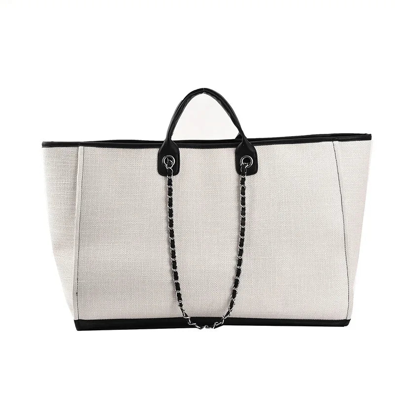 2024 New Women's Shoulder Bag Bucket Bag Fashion Large Capacity Handbag Chain Tote Travel Totes Weekend Jumbo Canvas Bags