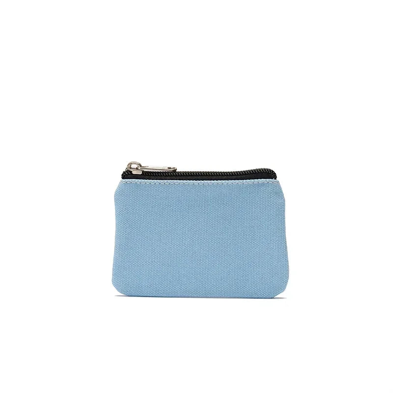 New DIY Canvas Coin Purse Simple Fabric Small Coin Pouch Change Purse Portable Cotton Card Holder Storage Bag Mini Wallet