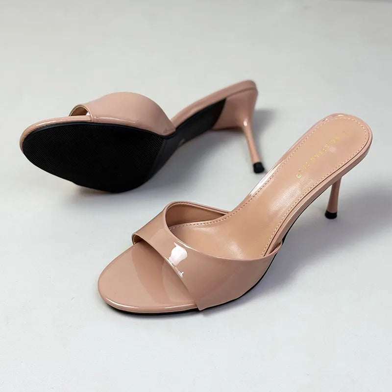 Green Footwear Stiletto Heels Shoes For Women Summer Spring Female Slides Fashion Round Toe Ladies High Heels Pumps Shoes
