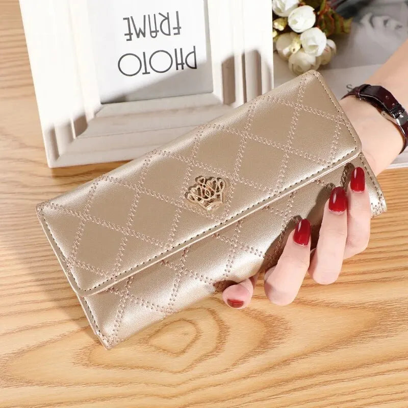 KISMIS Wallets for Women Cute Pink Pocket Womens Wallets Purses Plaid PU Leather Long Wallet Hasp Phone Bag Money Coin Pocket Ca