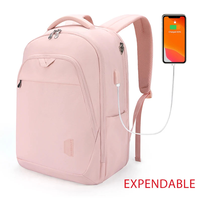 BAGSMART Men's Backpack Anti-theft Large Waterproof Women School Bags Travel Bussiness Laptop Backpacks with USB Charging Port