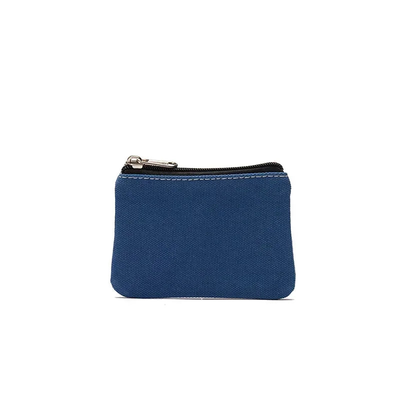 New DIY Canvas Coin Purse Simple Fabric Small Coin Pouch Change Purse Portable Cotton Card Holder Storage Bag Mini Wallet