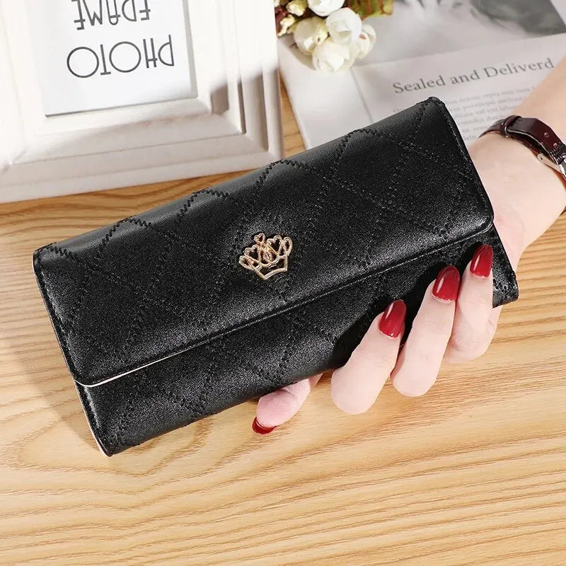 KISMIS Wallets for Women Cute Pink Pocket Womens Wallets Purses Plaid PU Leather Long Wallet Hasp Phone Bag Money Coin Pocket Ca