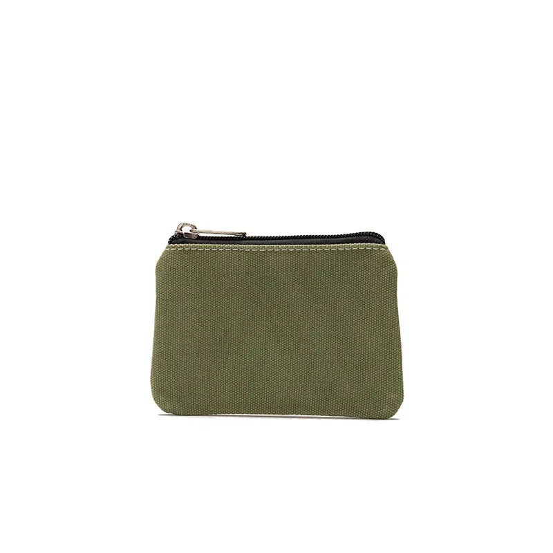 New DIY Canvas Coin Purse Simple Fabric Small Coin Pouch Change Purse Portable Cotton Card Holder Storage Bag Mini Wallet