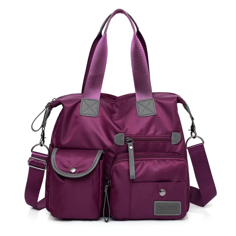 Nylon Women Shoulder Bag Fashion Handbags Waterproof Crossbody Bag Large Capacity Multifunctional Tote Travel Messenger