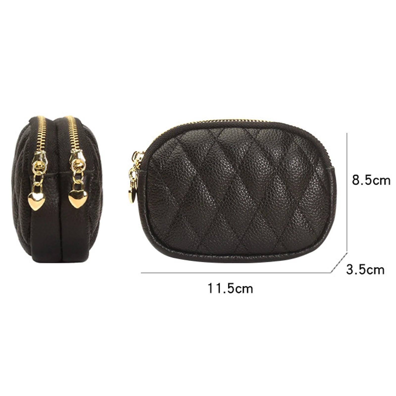 New Brand Coin Purse Key Ring Pendant Storage Bag Double Zipper Large Capacity  Multi-card Slots Card Holder For Women Girls