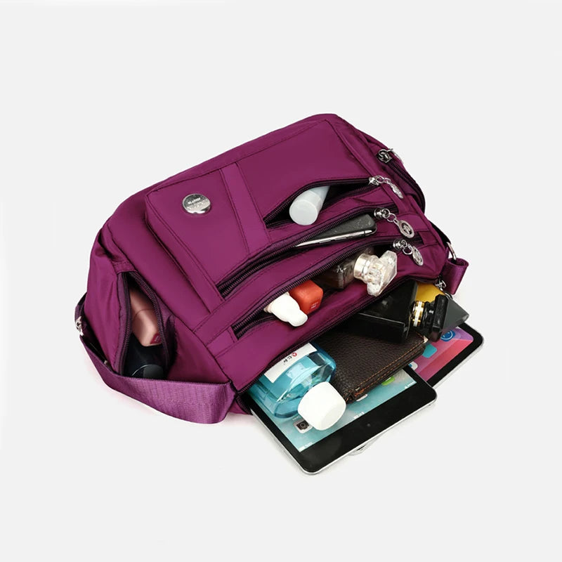 Waterproof Large Capacity Women Crossbody Bag Tote Casual Nylon Shoulder Bag Purse Handbag Lightweight Travel Messenger Bag