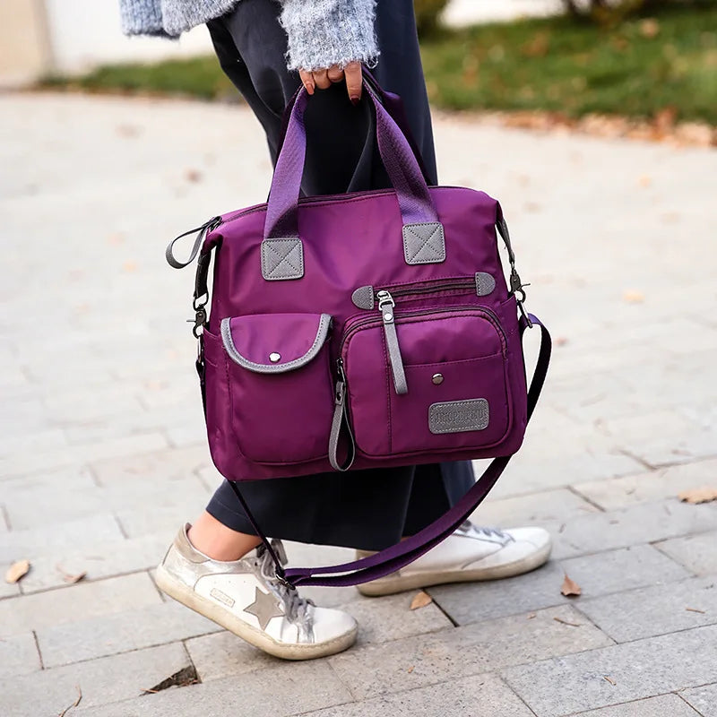 Nylon Women Shoulder Bag Fashion Handbags Waterproof Crossbody Bag Large Capacity Multifunctional Tote Travel Messenger