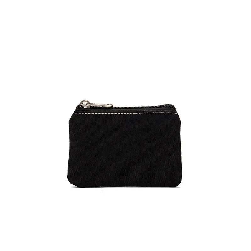 New DIY Canvas Coin Purse Simple Fabric Small Coin Pouch Change Purse Portable Cotton Card Holder Storage Bag Mini Wallet