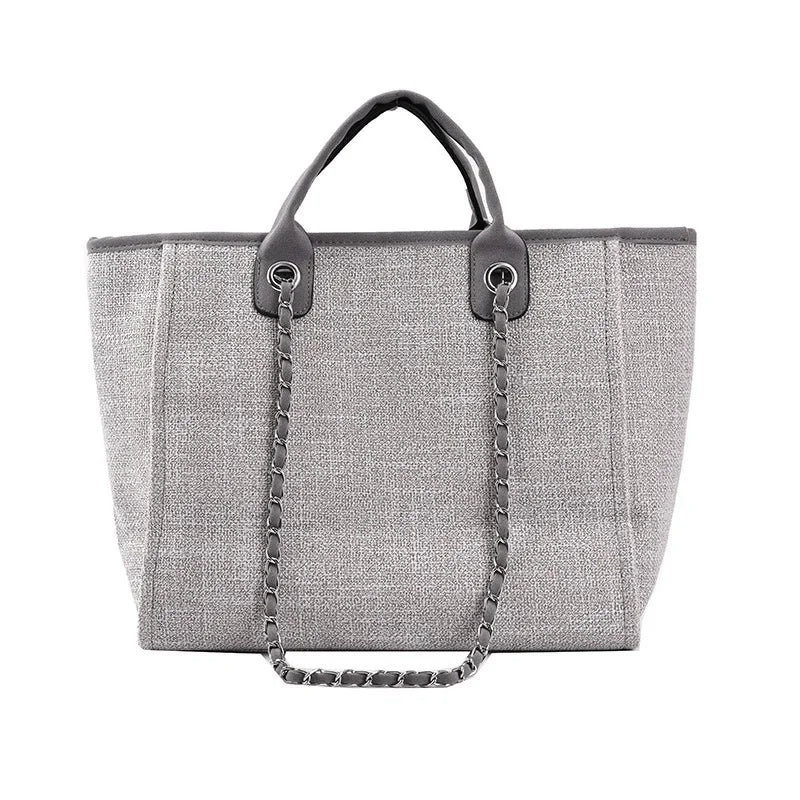 2024 New Women's Shoulder Bag Bucket Bag Fashion Large Capacity Handbag Chain Tote Travel Totes Weekend Jumbo Canvas Bags