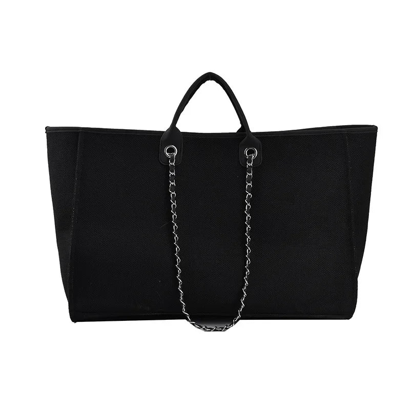 2024 New Women's Shoulder Bag Bucket Bag Fashion Large Capacity Handbag Chain Tote Travel Totes Weekend Jumbo Canvas Bags