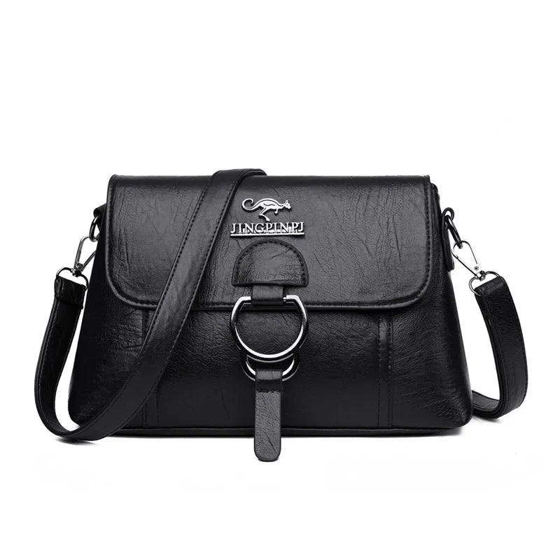 2023 Single Shoulder Bag PU Soft Leather Texture Women's Bag Large Capacity Crossbody Bag Simple Small Square Fashion Handbag