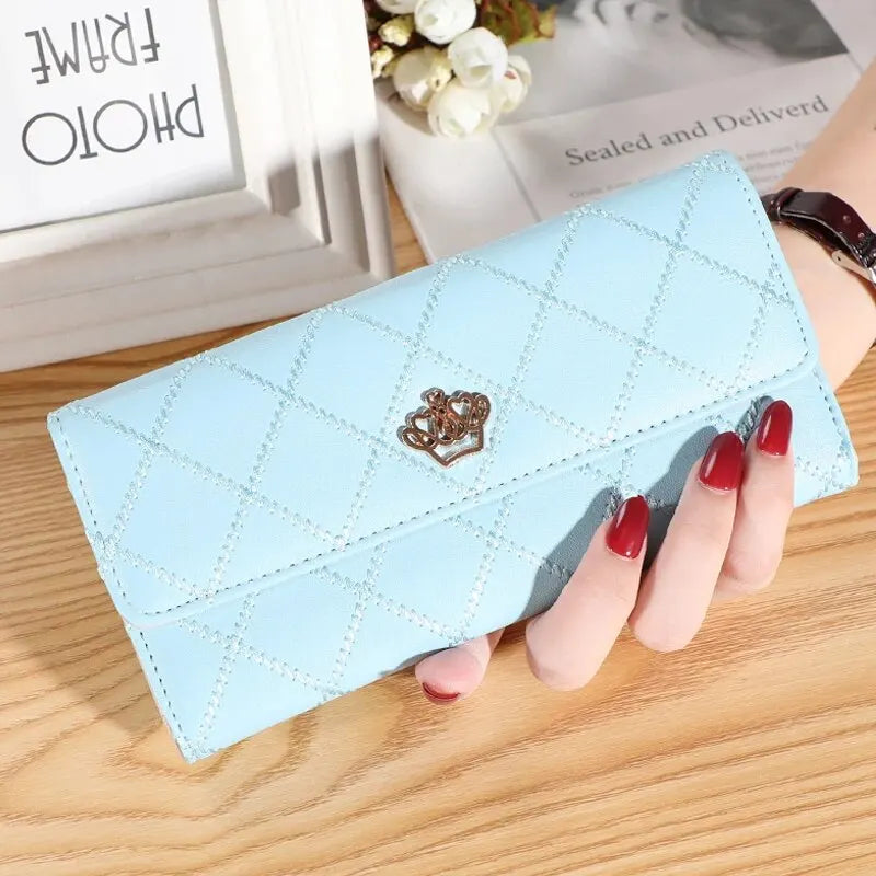 KISMIS Wallets for Women Cute Pink Pocket Womens Wallets Purses Plaid PU Leather Long Wallet Hasp Phone Bag Money Coin Pocket Ca