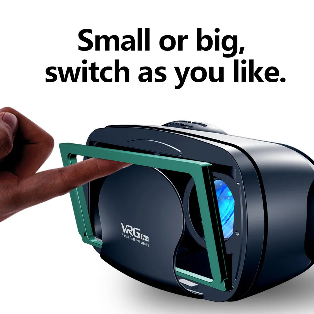 2023 New 3D VR Smart Glasses Headset Virtual Reality VR Glasses Phone Full Screen Wide Angle Lens with Controller Headset 5-7