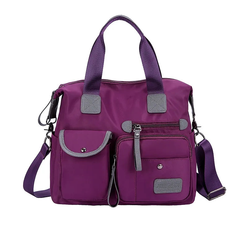 Nylon Women Shoulder Bag Fashion Handbags Waterproof Crossbody Bag Large Capacity Multifunctional Tote Travel Messenger