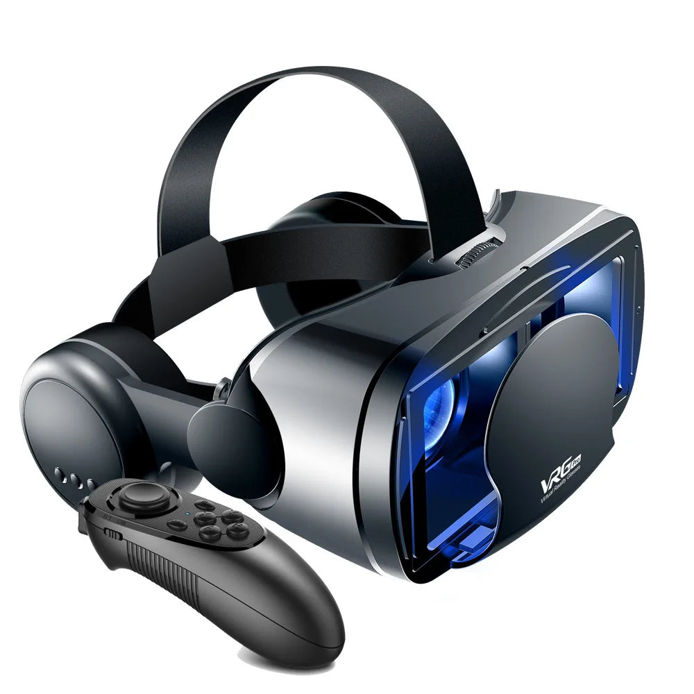 2023 New 3D VR Smart Glasses Headset Virtual Reality VR Glasses Phone Full Screen Wide Angle Lens with Controller Headset 5-7