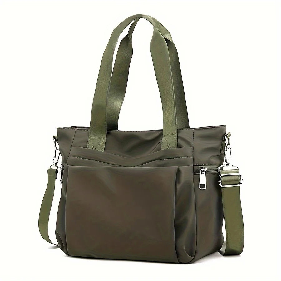 Simple and stylish large capacity women's bag, nylon cloth bag, lightweight and versatile single shoulder bag, casual handbag, c